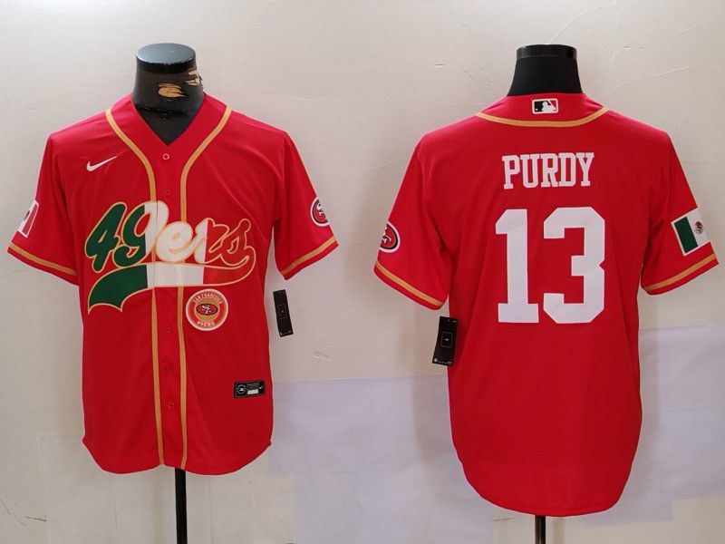 Men San Francisco 49ers #13 Purdy Red Second generation Mexican Joint Name 2024 Nike Limited NFL Jersey style 2